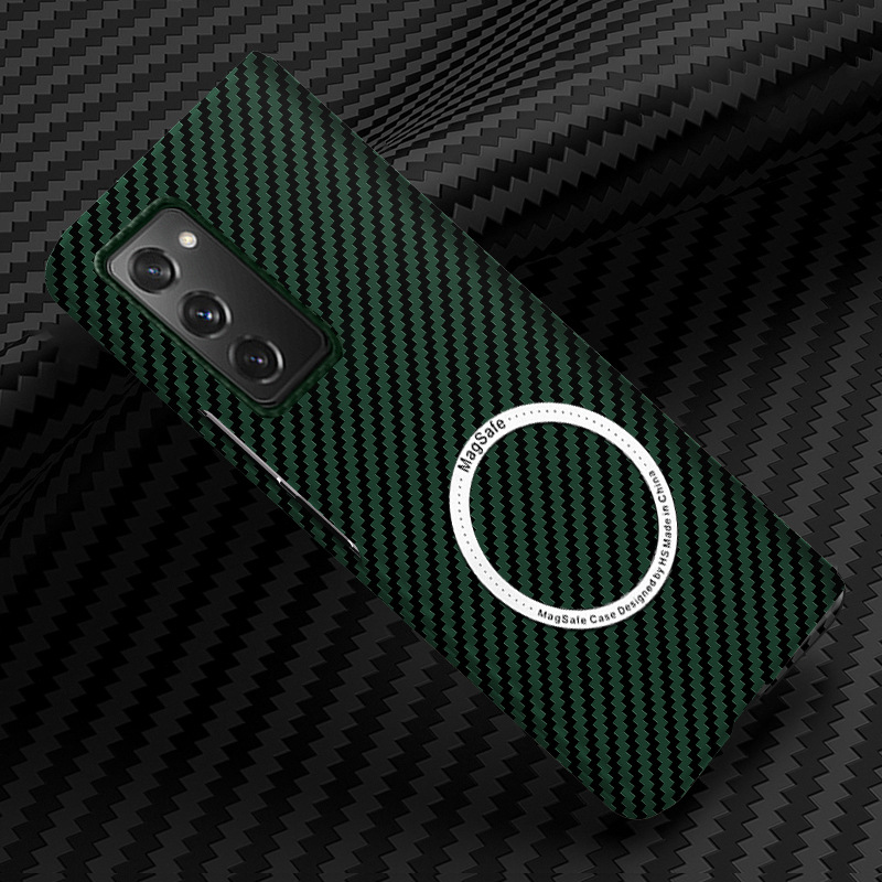 Compatible with Samsung Z Fold 8/7 phone case 6/5 magnetic wireless charging W25 carbon fiber texture 4/3 ultra-thin protective case