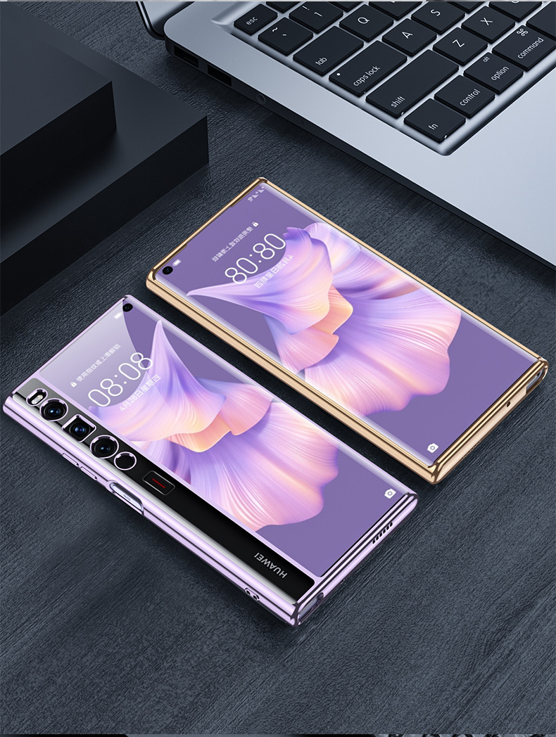 Transparent TPU electroplated phantom folding screen silicone full-coverage anti-drop protective case for Huawei Mate XS2 phone.