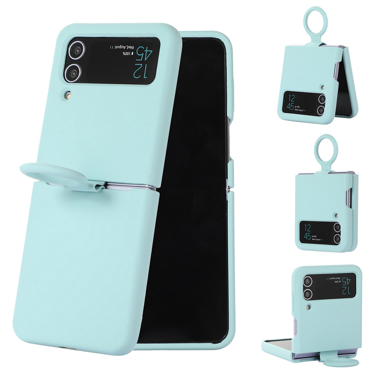 Compatible with Samsung Z Flip4/3 and Flip7/6/5 phones, liquid silicone soft case, foldable screen shockproof protective case