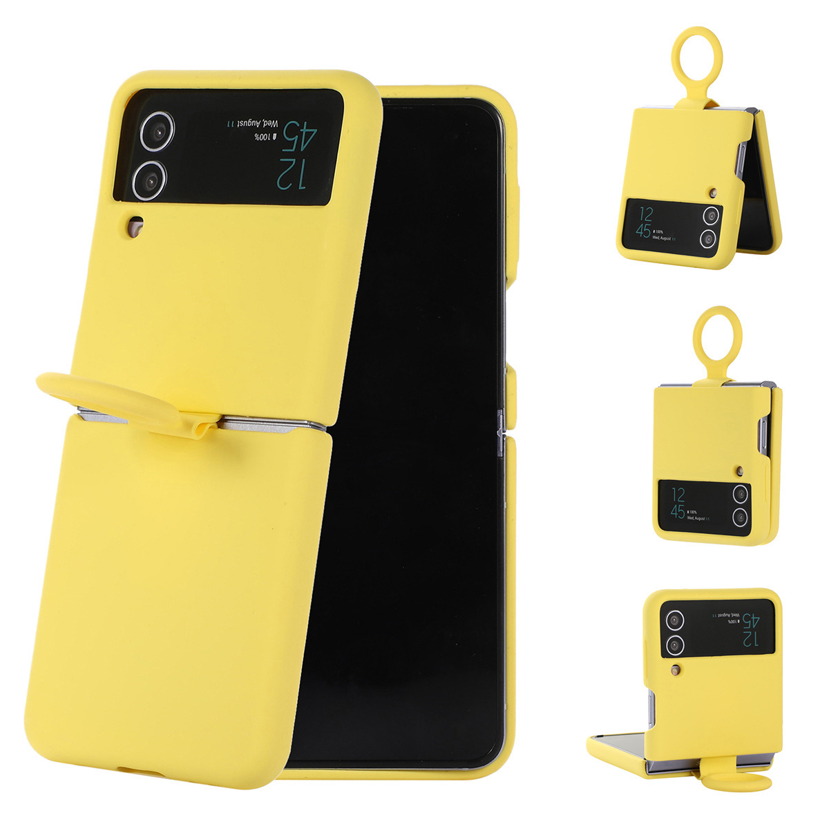 Compatible with Samsung Z Flip4/3 and Flip7/6/5 phones, liquid silicone soft case, foldable screen shockproof protective case