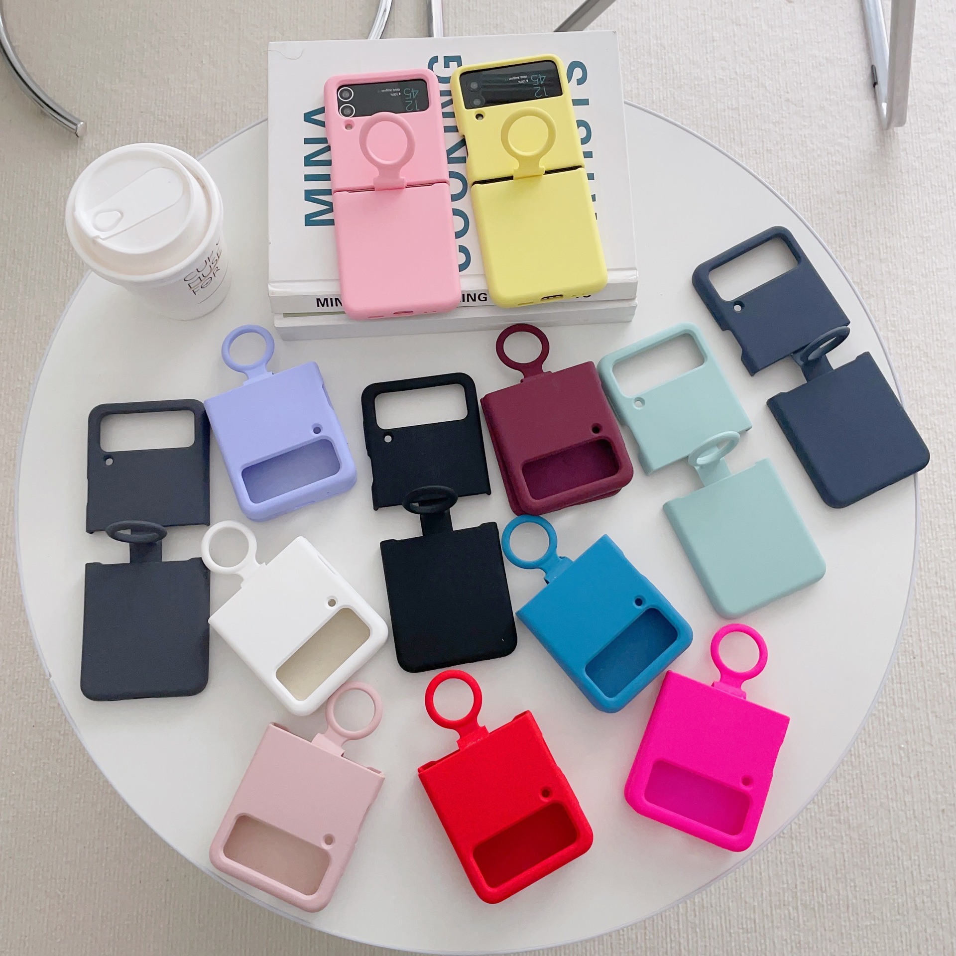 Compatible with Samsung Z Flip4/3 and Flip7/6/5 phones, liquid silicone soft case, foldable screen shockproof protective case