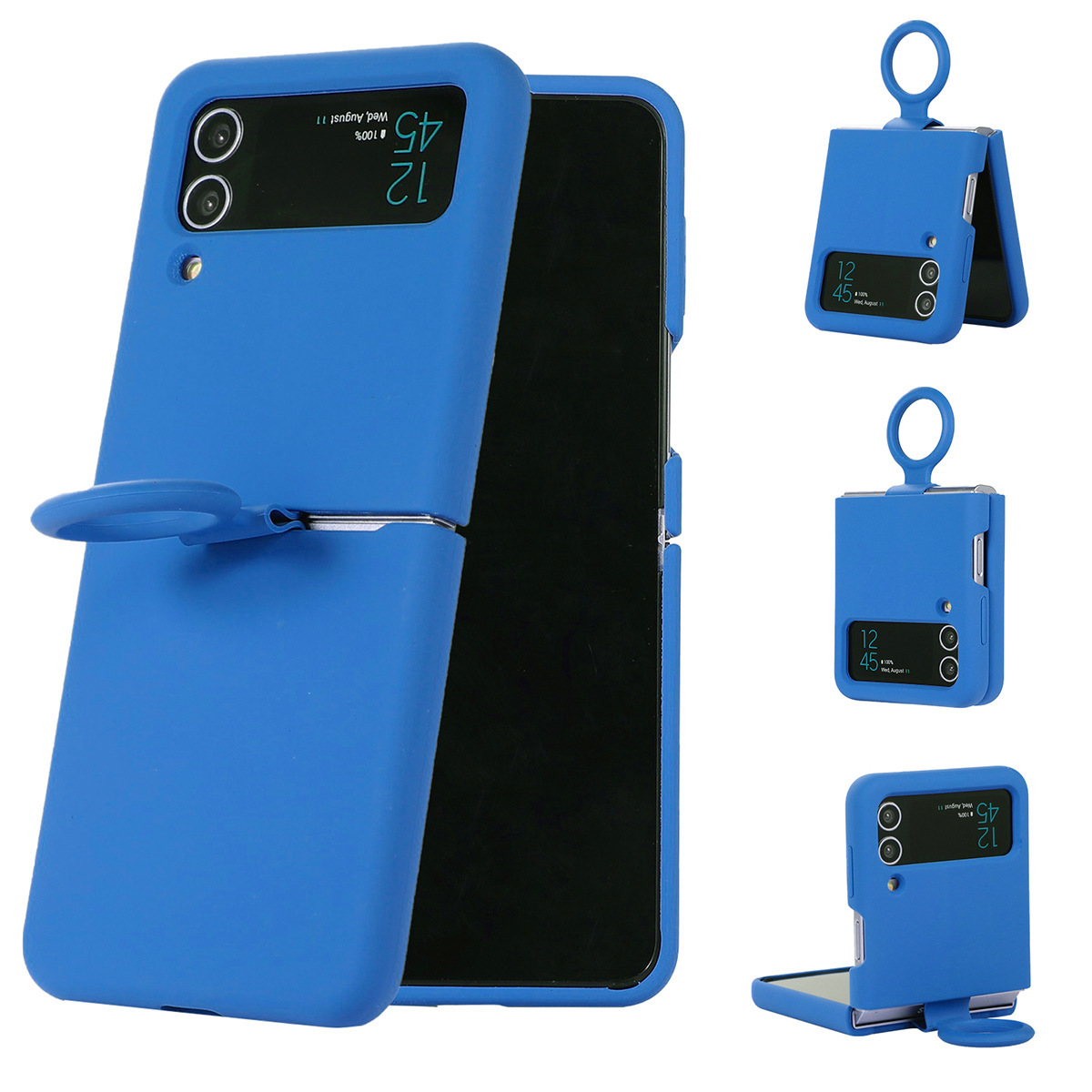 Compatible with Samsung Z Flip4/3 and Flip7/6/5 phones, liquid silicone soft case, foldable screen shockproof protective case