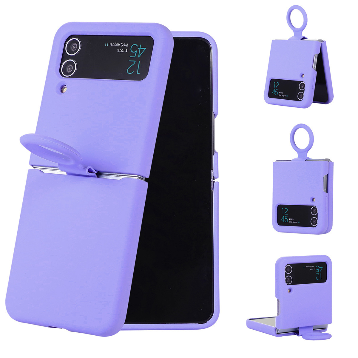 Compatible with Samsung Z Flip4/3 and Flip7/6/5 phones, liquid silicone soft case, foldable screen shockproof protective case