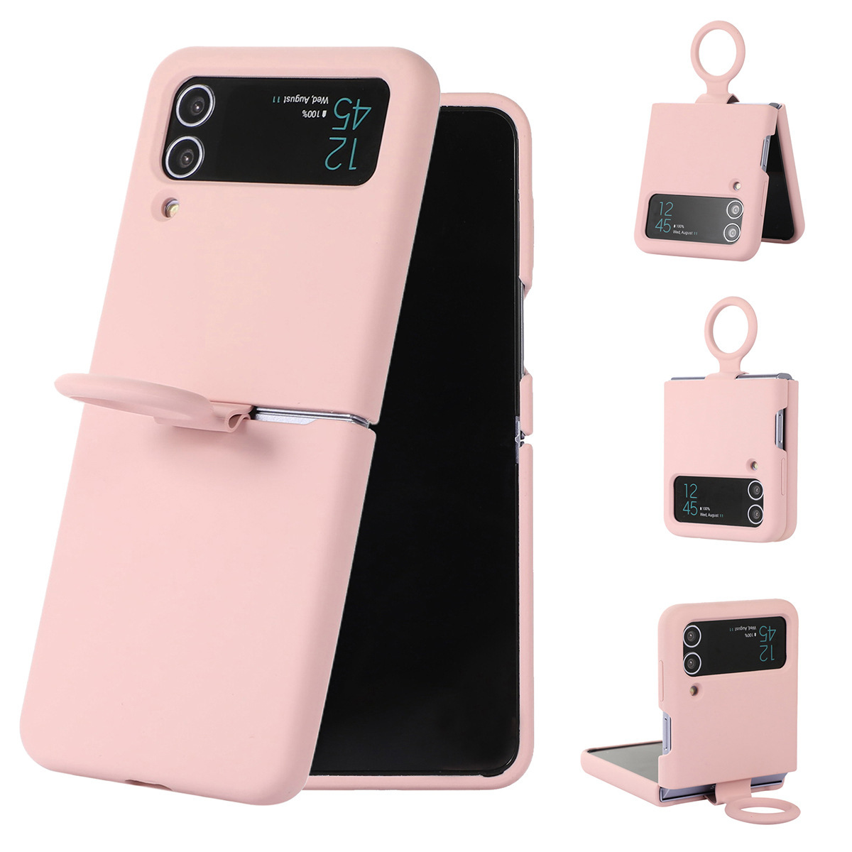 Compatible with Samsung Z Flip4/3 and Flip7/6/5 phones, liquid silicone soft case, foldable screen shockproof protective case