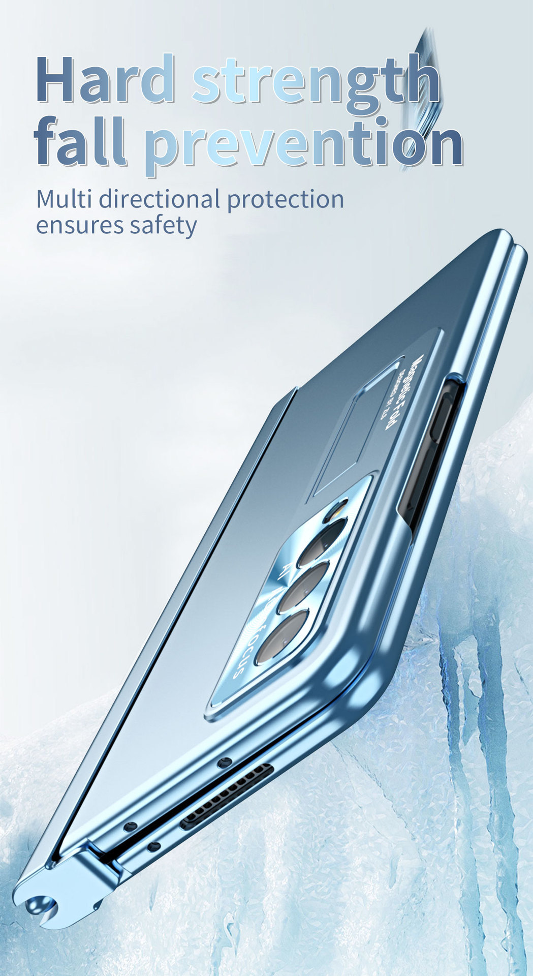 Compatible with Samsung Z Fold 5/6/7 phone cases, 4/3 hinge, pen slot, electroplated case with full-coverage protective film.
