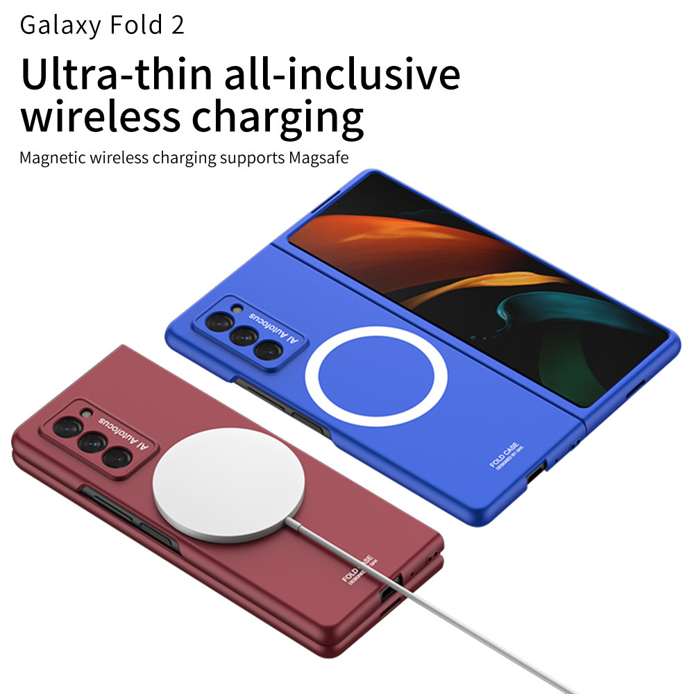 Compatible with Samsung ZFold2 phone case, magnetic Magsafe wireless charging, Fold4 anti-drop ultra-thin skin-friendly protective case