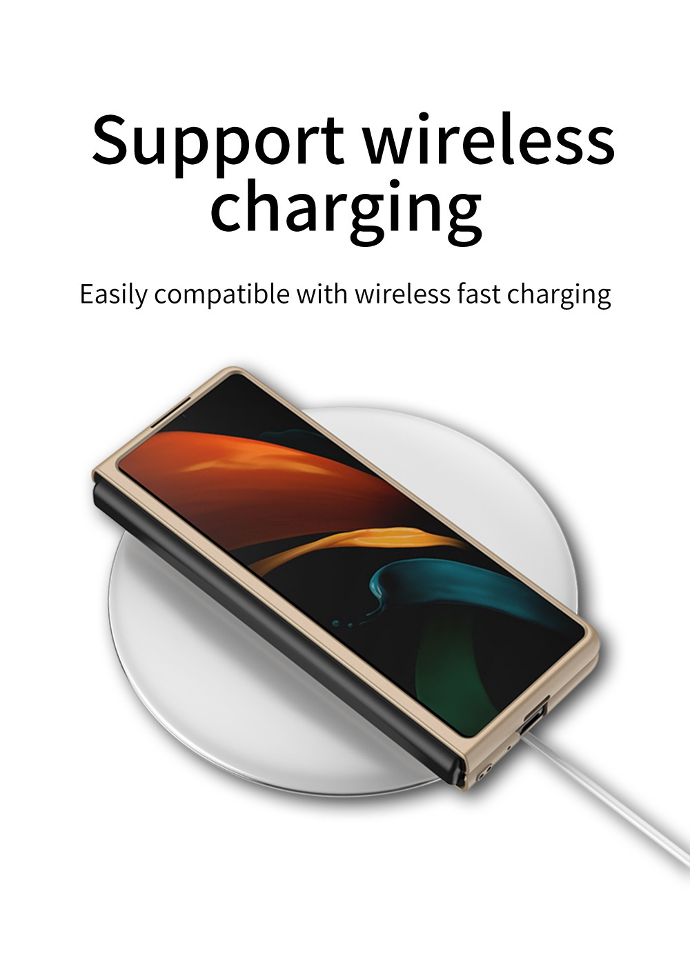 Compatible with Samsung ZFold2 phone case, magnetic Magsafe wireless charging, Fold4 anti-drop ultra-thin skin-friendly protective case