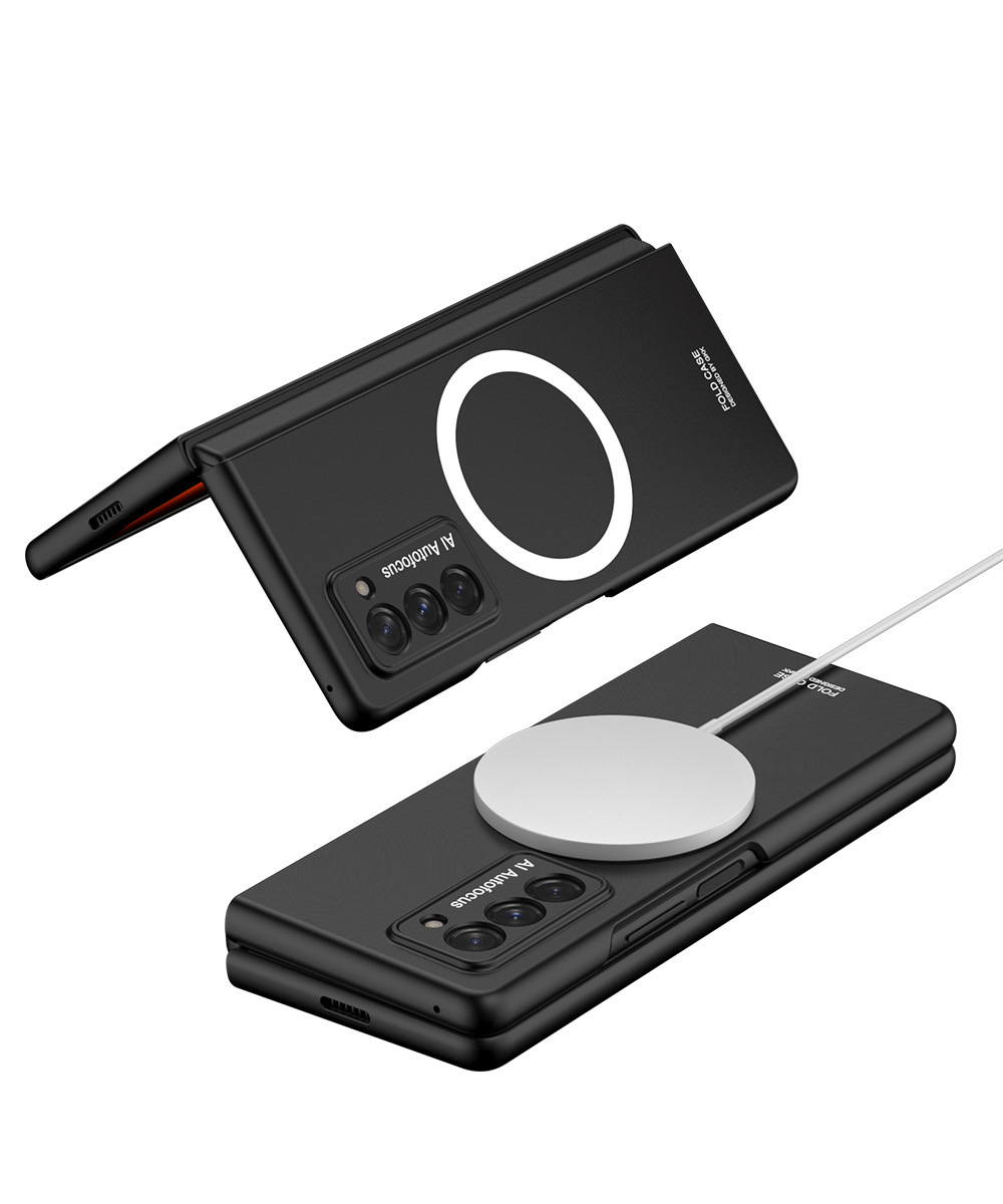 Compatible with Samsung ZFold2 phone case, magnetic Magsafe wireless charging, Fold4 anti-drop ultra-thin skin-friendly protective case