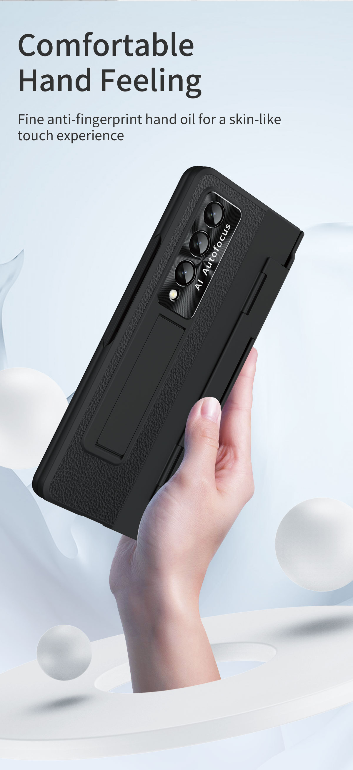 Compatible with Samsung Z Fold8/7/6 phone case, electroplated vegan leather, 5/4/3 flat hinge, protective film, drop-proof case.