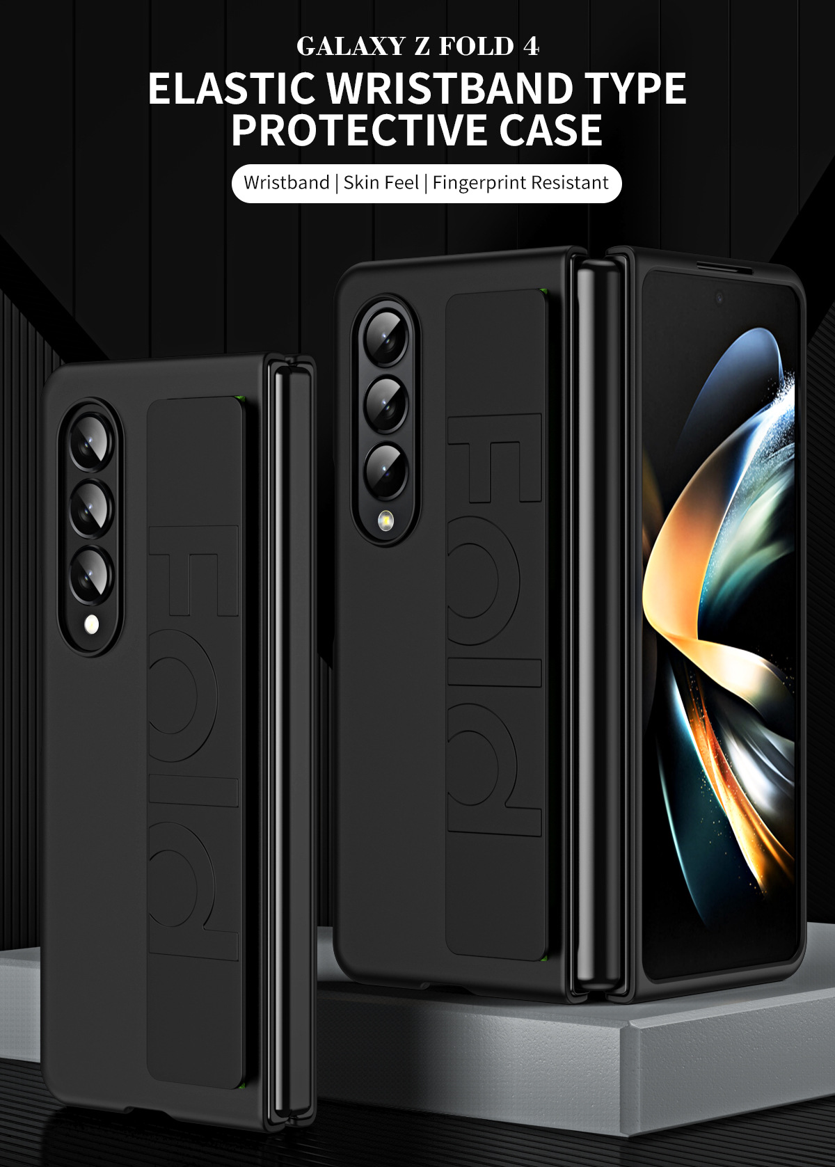 Compatible with Samsung Z Fold8/7/6 phone case W25 elastic wrist strap 5/4/3/2 folding screen drop protection case