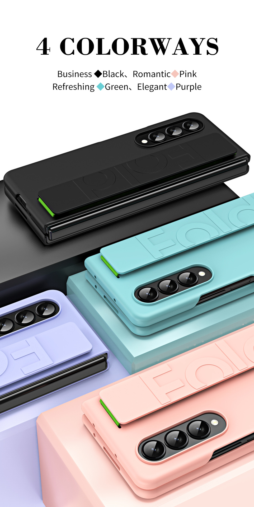 Compatible with Samsung Z Fold8/7/6 phone case W25 elastic wrist strap 5/4/3/2 folding screen drop protection case