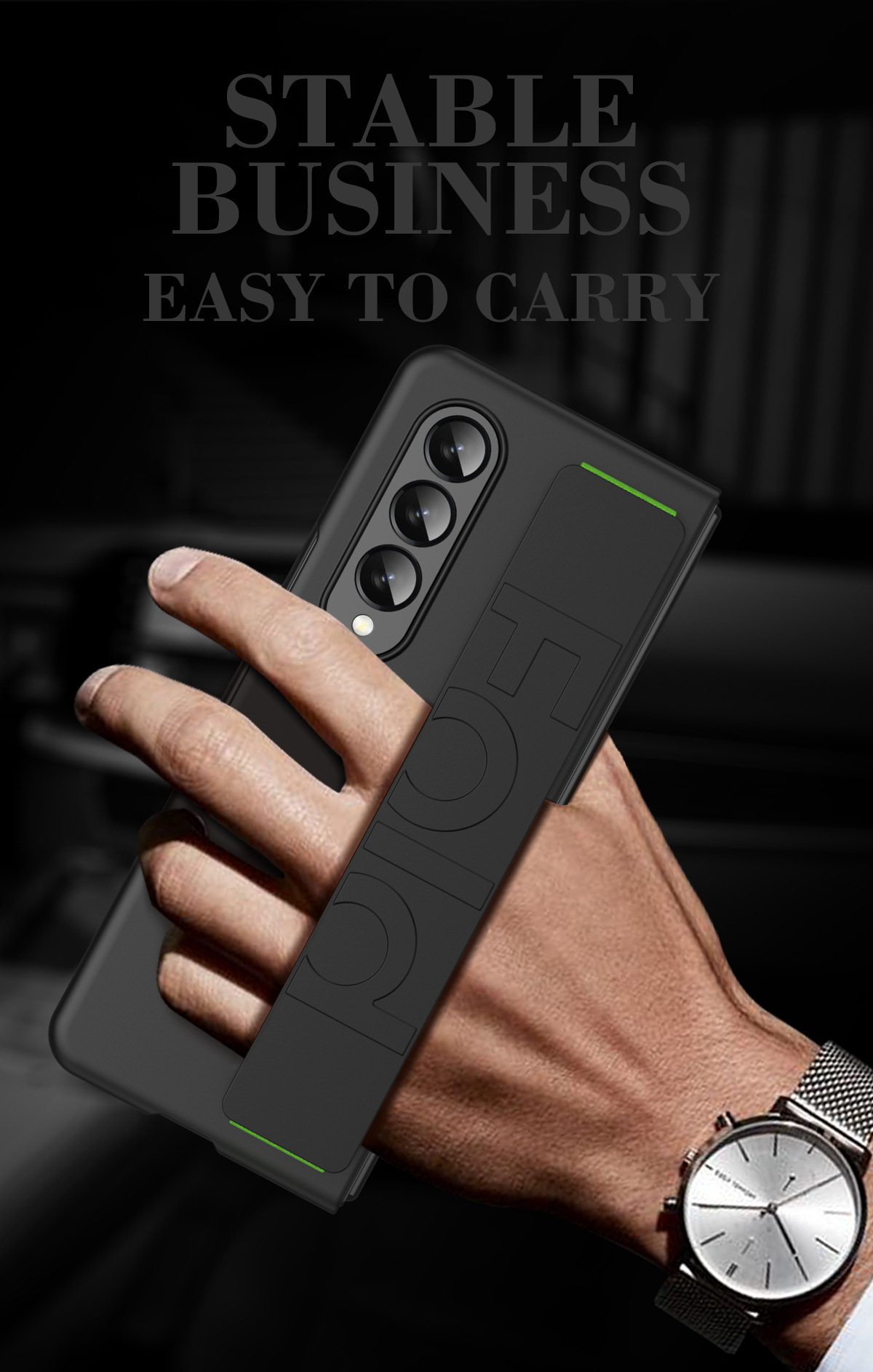 Compatible with Samsung Z Fold8/7/6 phone case W25 elastic wrist strap 5/4/3/2 folding screen drop protection case
