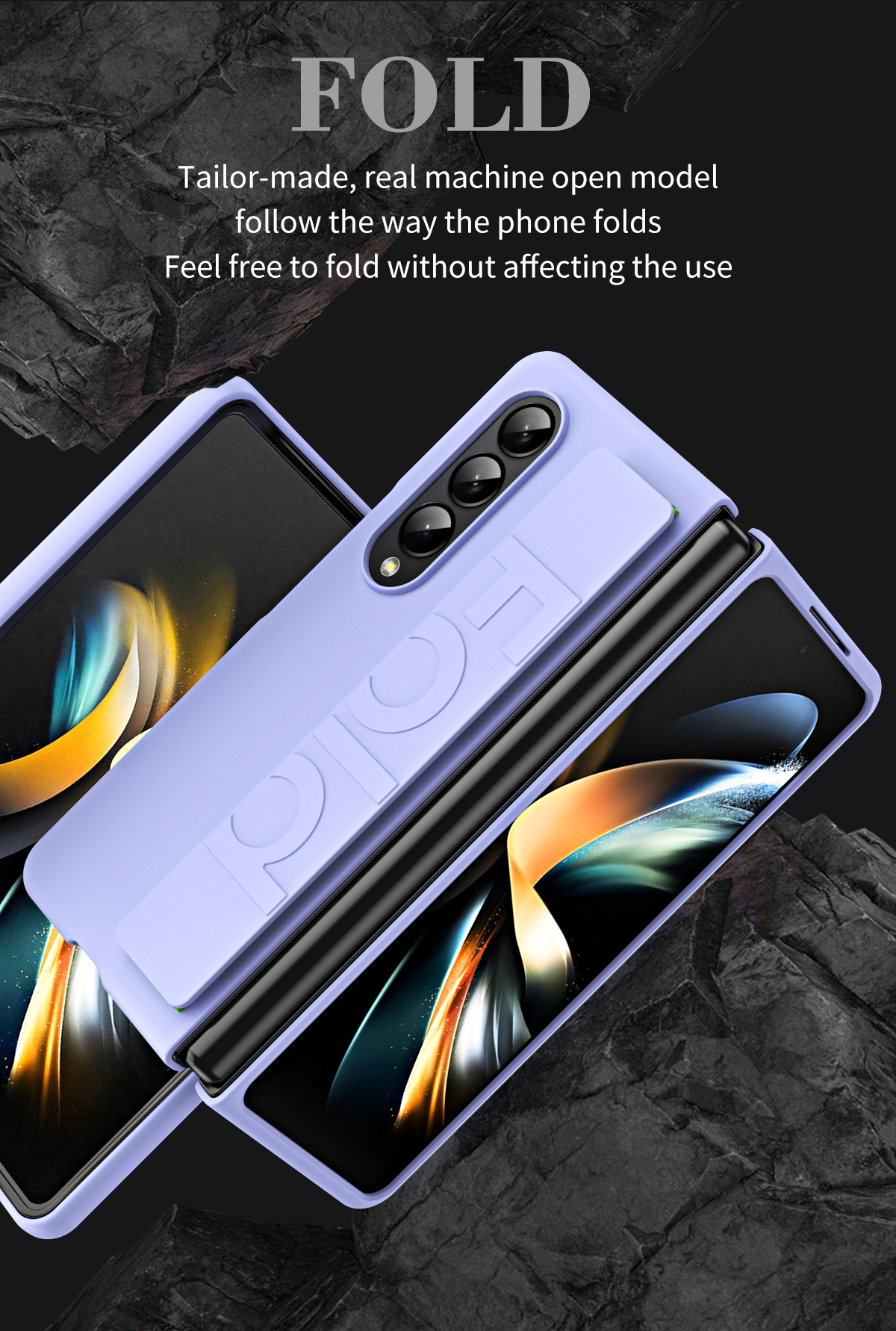 Compatible with Samsung Z Fold8/7/6 phone case W25 elastic wrist strap 5/4/3/2 folding screen drop protection case