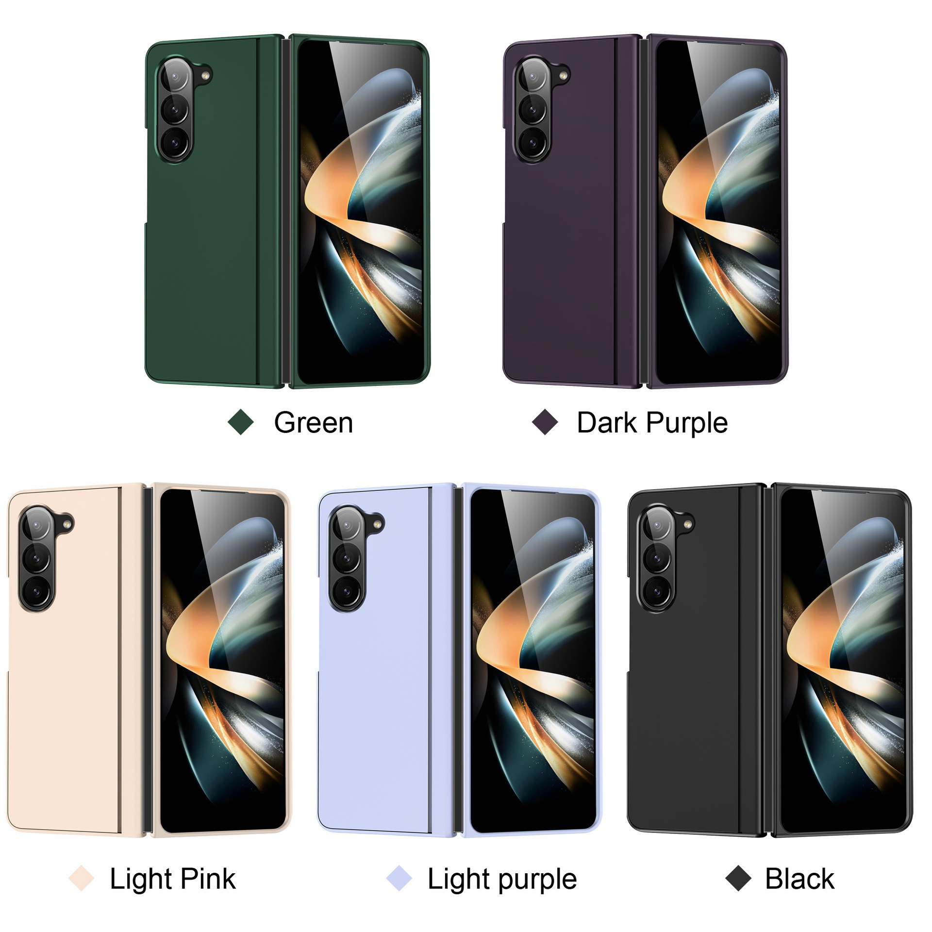 Compatible with Samsung Z Fold8U phone case, 7/6/5 inch invisible stand, ultra-thin 4/3 folding screen, drop-proof protective case.