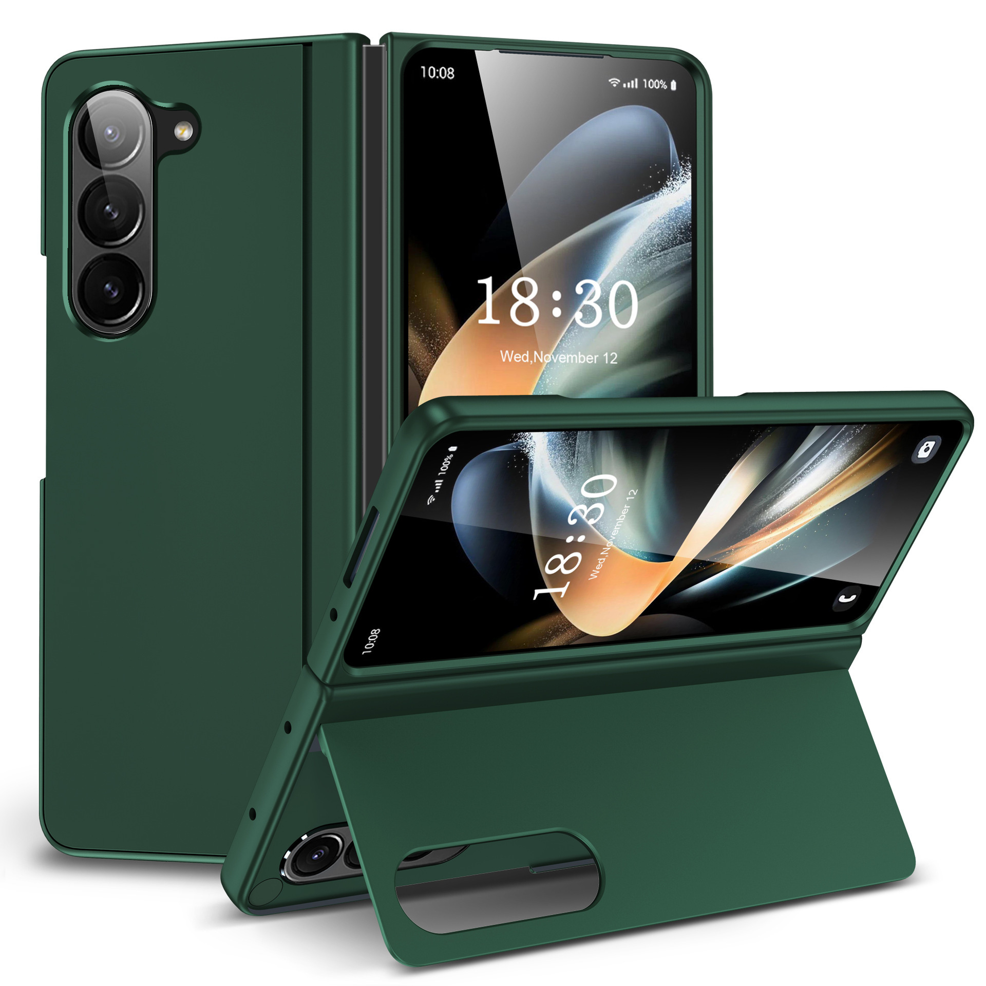 Compatible with Samsung Z Fold8U phone case, 7/6/5 inch invisible stand, ultra-thin 4/3 folding screen, drop-proof protective case.