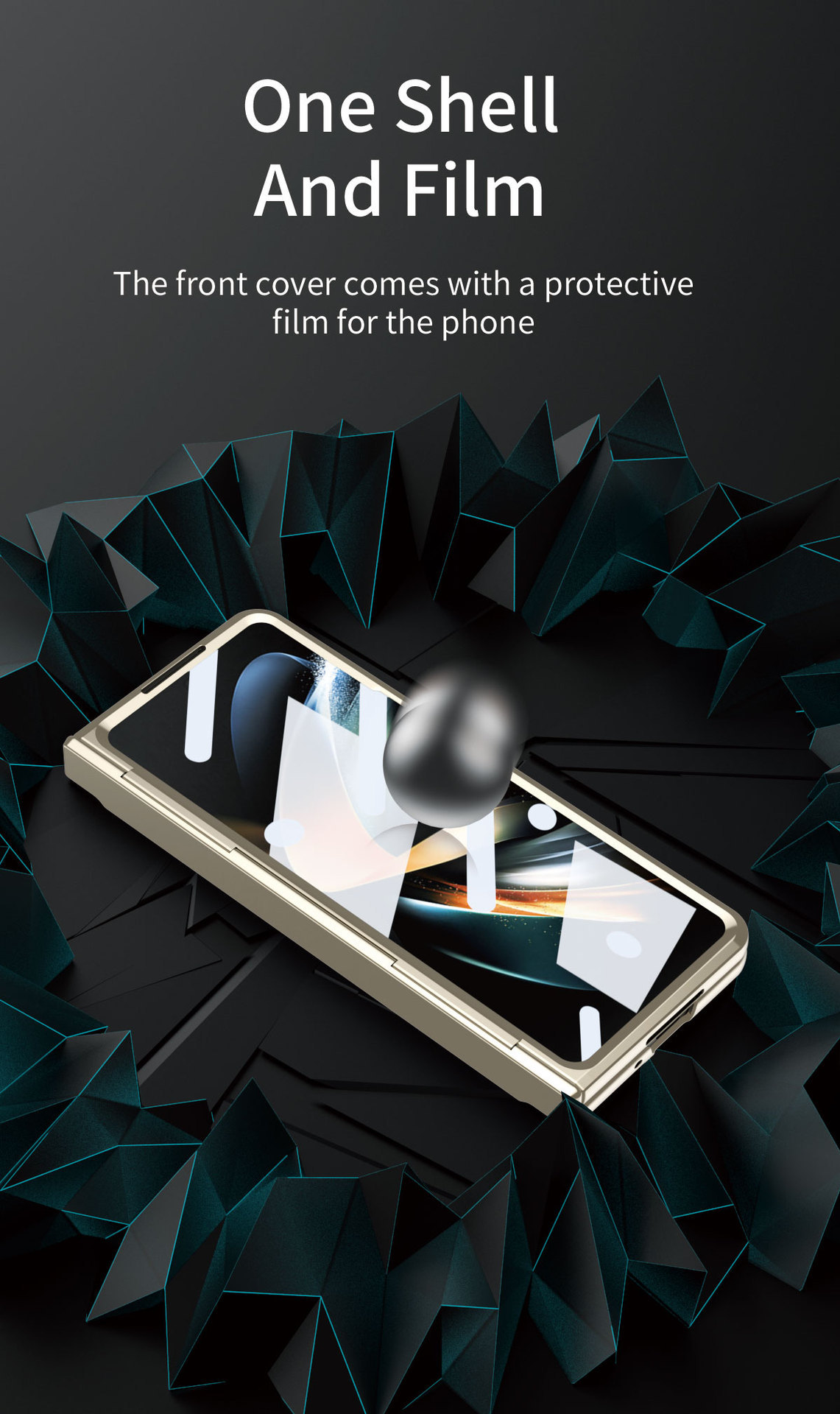 Compatible with Samsung Z Fold8/7 phone case, 6/5/4 folding screen, flat hinge, stand, full-coverage protective case.