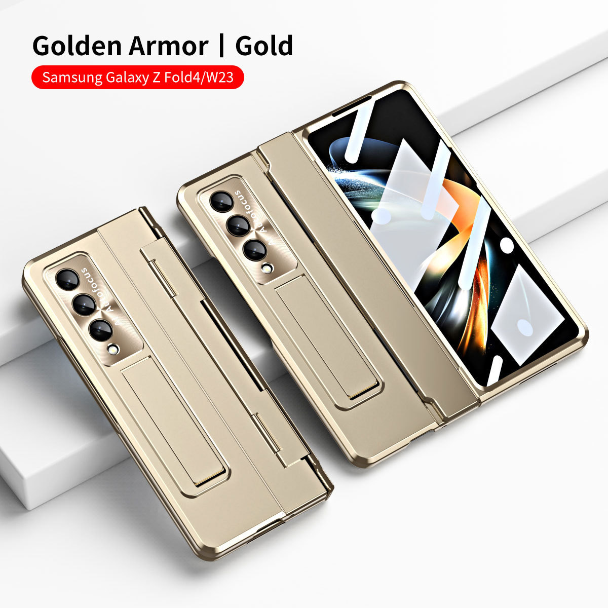 Compatible with Samsung Z Fold8/7 phone case, 6/5/4 folding screen, flat hinge, stand, full-coverage protective case.