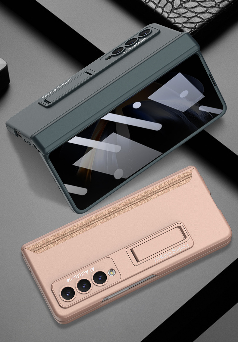 Compatible with Samsung Z Fold4 phone case, magnetic hinge, privacy case, integrated screen protector, full-coverage business stand, protective case