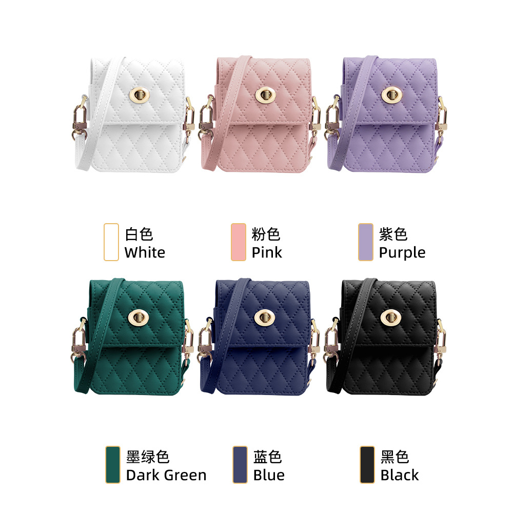 Compatible with Samsung Flip7/6/5 mini bag, Huawei Pura X crossbody strap, small folding design.