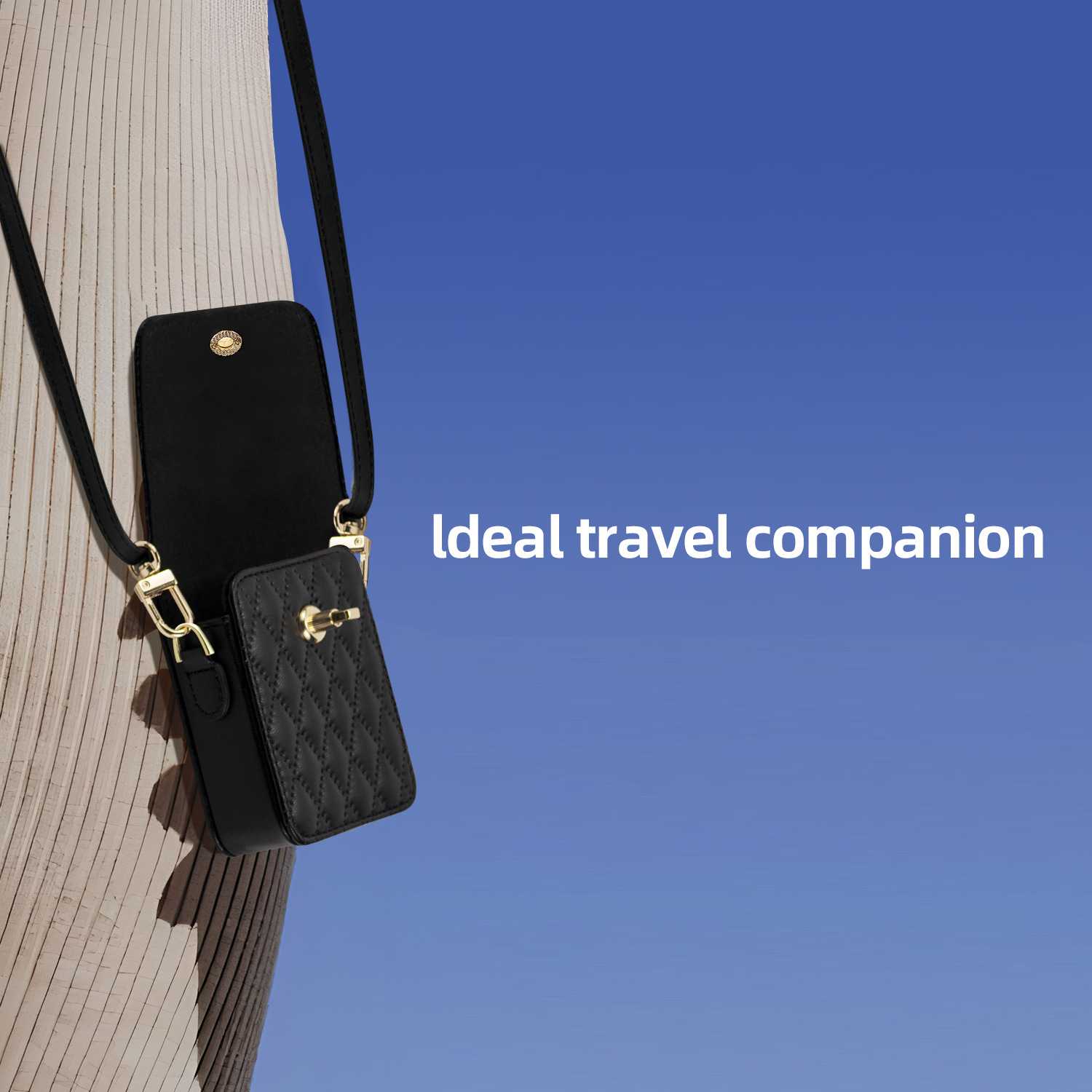 Compatible with Samsung Flip7/6/5 mini bag, Huawei Pura X crossbody strap, small folding design.