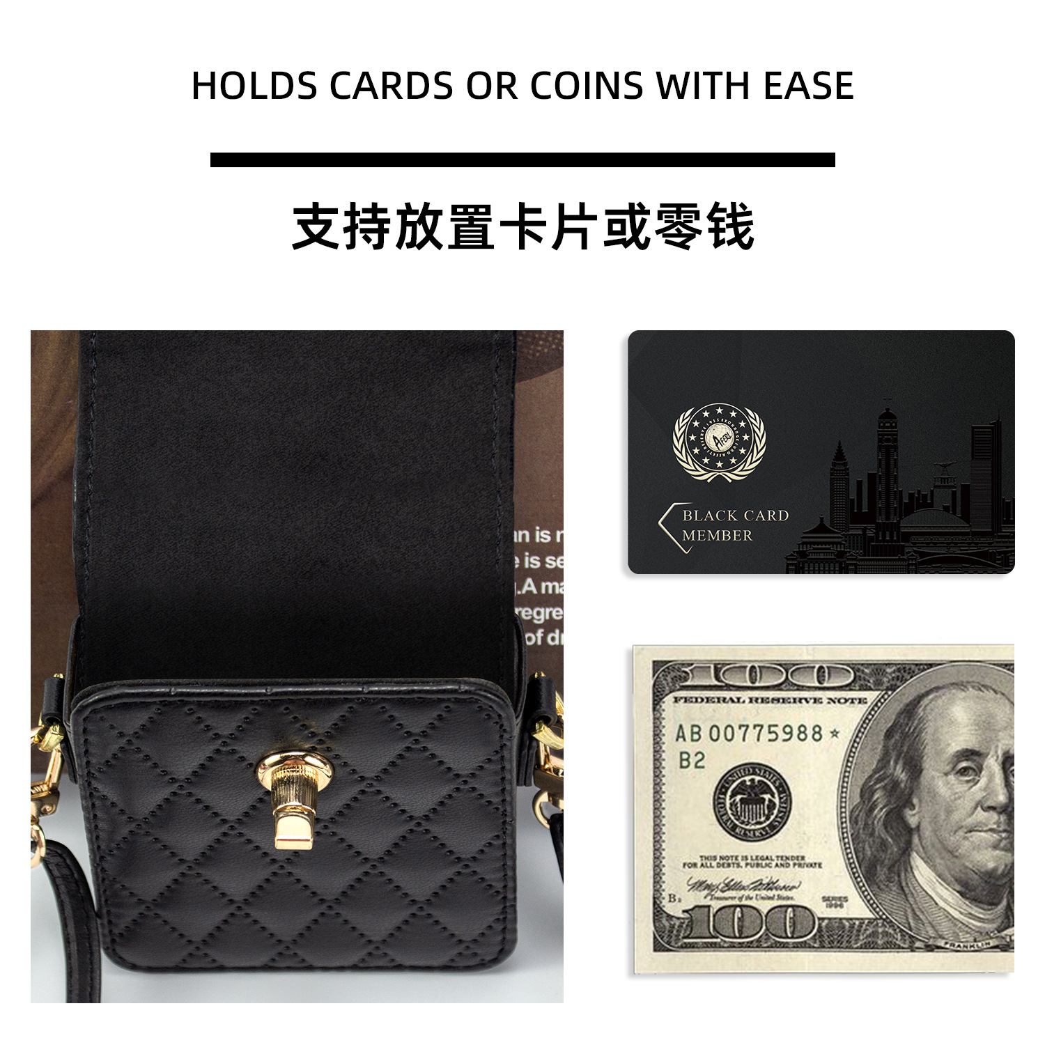Compatible with Samsung Flip7/6/5 mini bag, Huawei Pura X crossbody strap, small folding design.