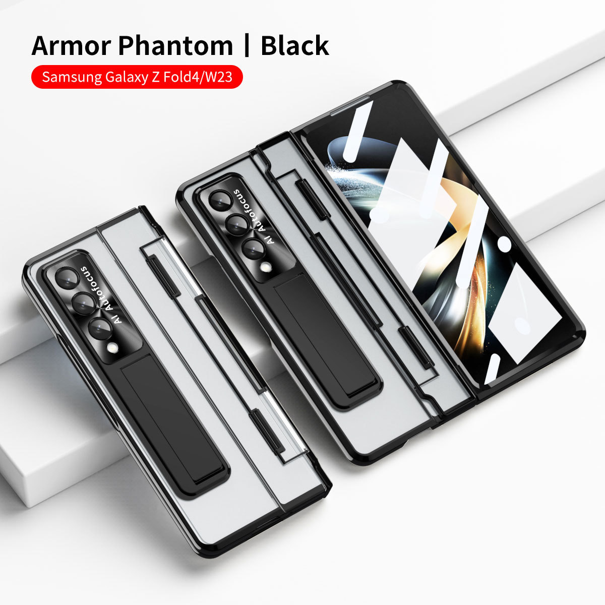 Compatible with Samsung Z Fold 8/7 phone case, 6/5 electroplated phantom flat hinge, 4/3 case, full-coverage protective case.