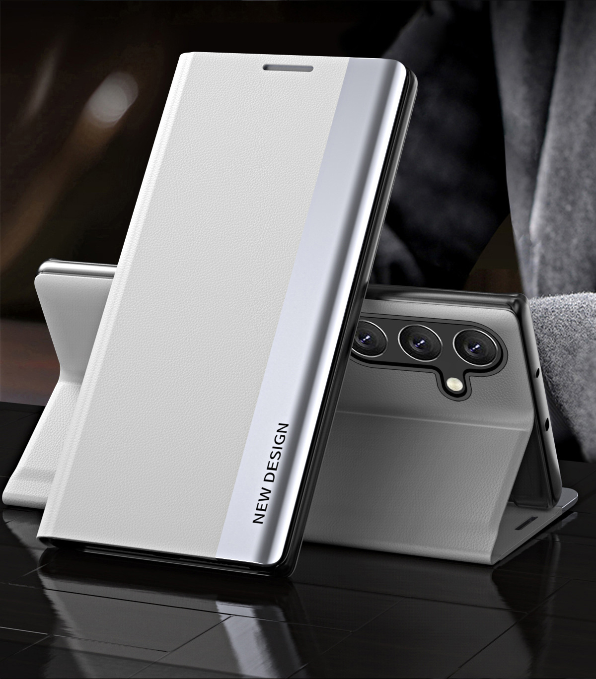 Compatible with Samsung S26 Ultra phone case, A57 flip phone stand, S25/S24 Plus full coverage, S23U leather case, A56