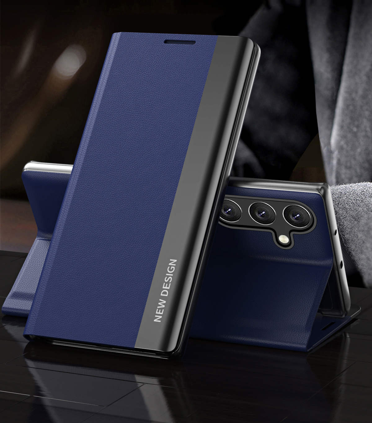 Compatible with Samsung S26 Ultra phone case, A57 flip phone stand, S25/S24 Plus full coverage, S23U leather case, A56