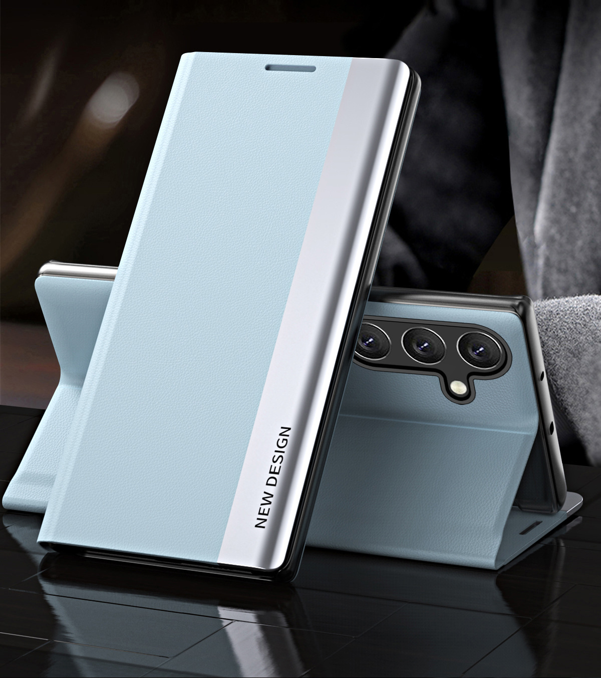 Compatible with Samsung S26 Ultra phone case, A57 flip phone stand, S25/S24 Plus full coverage, S23U leather case, A56