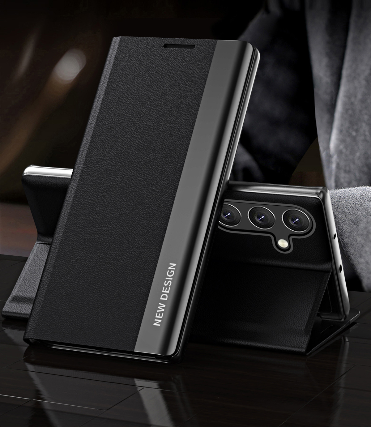 Compatible with Samsung S26 Ultra phone case, A57 flip phone stand, S25/S24 Plus full coverage, S23U leather case, A56