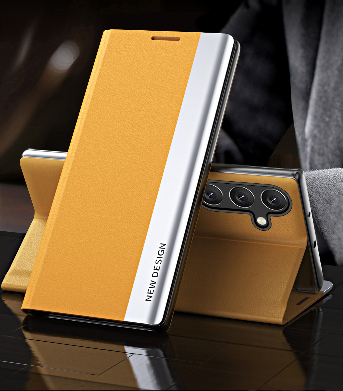 Compatible with Samsung S26 Ultra phone case, A57 flip phone stand, S25/S24 Plus full coverage, S23U leather case, A56