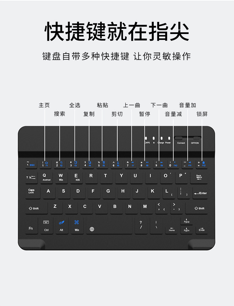Compatible with Samsung Fold8/7 keyboard leather case, 6/5/4-inch Bluetooth wireless mouse, capacitive pen, and foldable screen universal keyboard.