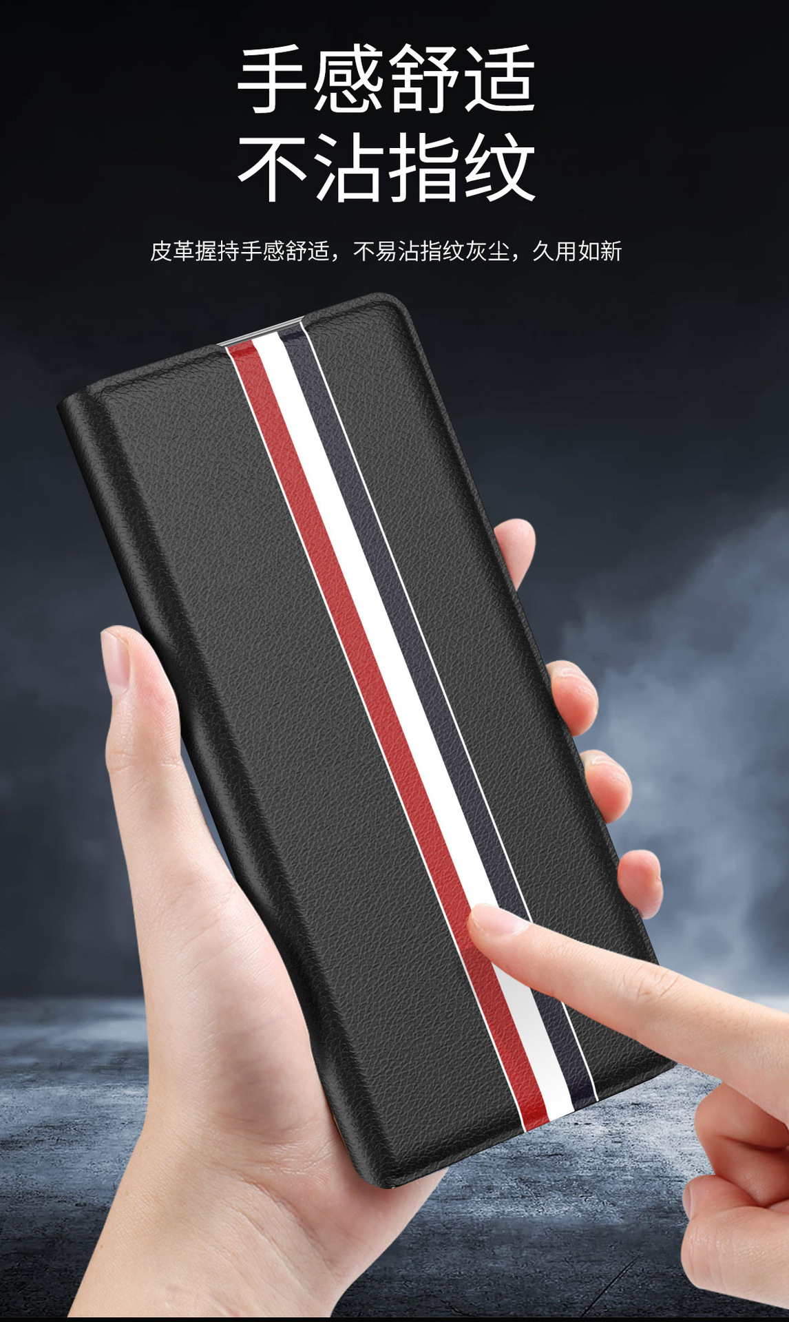 Compatible with Samsung Z Fold8/7 phone case, 6/5 flip cover, SIM card slot, 4/3/2 business-style drop-proof protective leather case