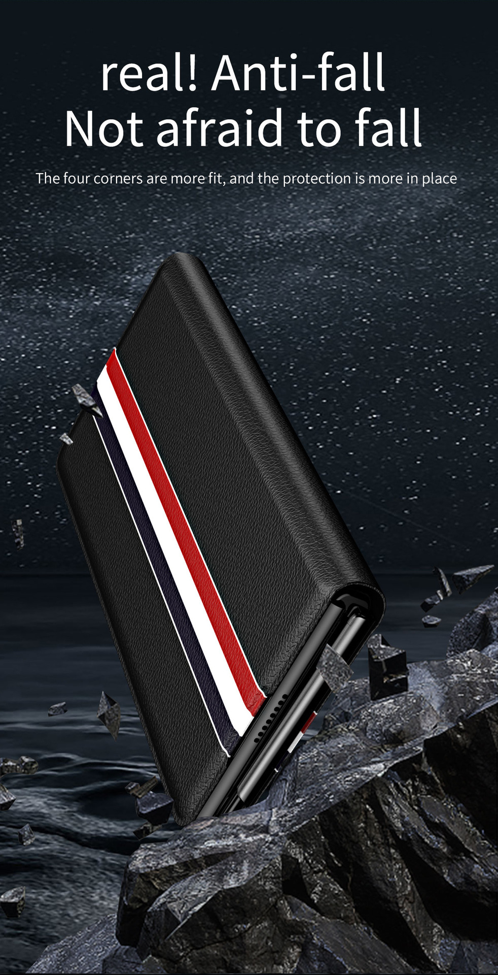 Compatible with Samsung Z Fold8/7 phone case, 6/5 flip cover, SIM card slot, 4/3/2 business-style drop-proof protective leather case