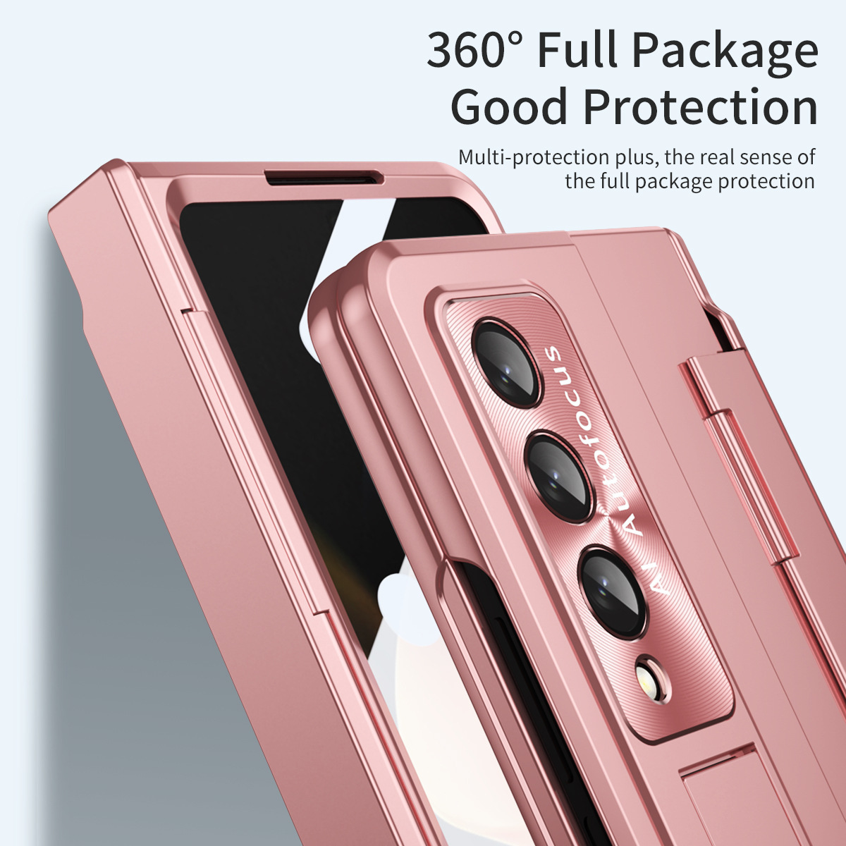 Compatible with Samsung Z Fold8U/7 phone case, 6/5/4 cm pen slot, pen holder, hinge, full-coverage shockproof case.
