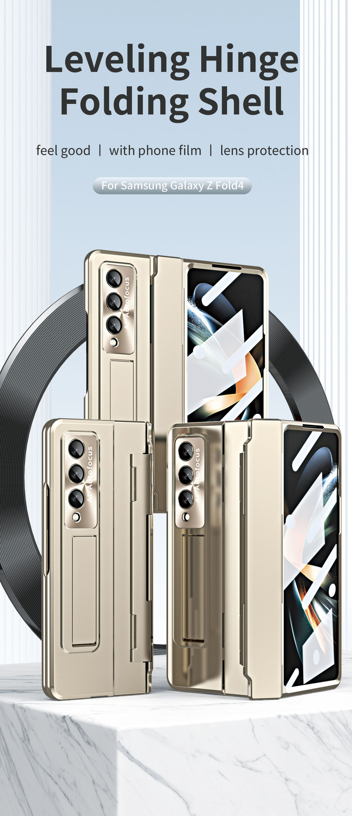 Compatible with Samsung Z Fold8U/7 phone case, 6/5/4 cm pen slot, pen holder, hinge, full-coverage shockproof case.