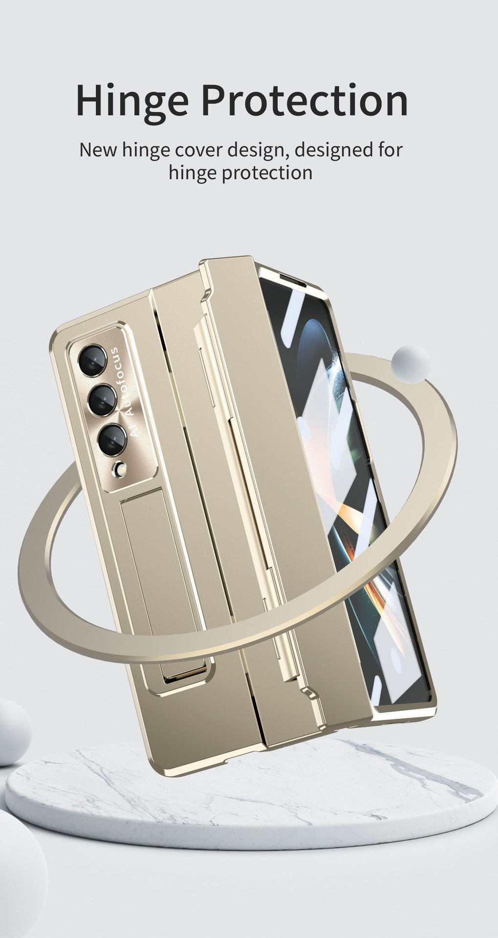 Compatible with Samsung Z Fold8U/7 phone case, 6/5/4 cm pen slot, pen holder, hinge, full-coverage shockproof case.