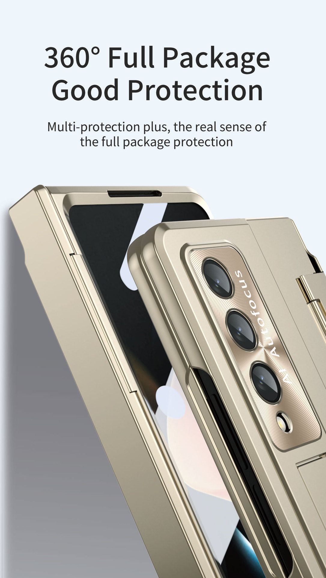 Compatible with Samsung Z Fold8U/7 phone case, 6/5/4 cm pen slot, pen holder, hinge, full-coverage shockproof case.