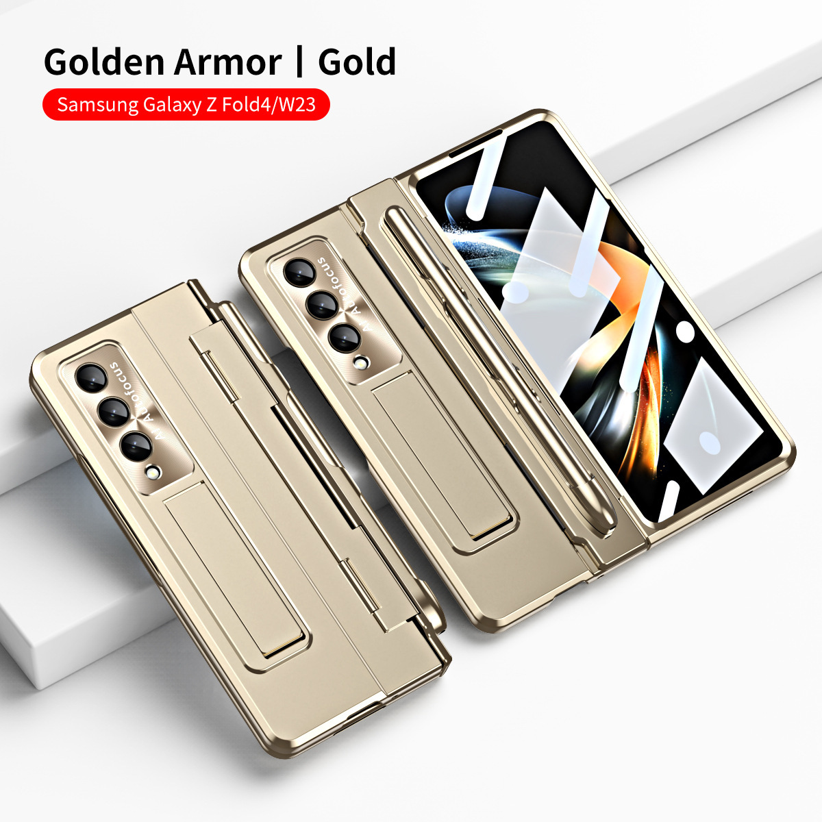 Compatible with Samsung Z Fold8U/7 phone case, 6/5/4 cm pen slot, pen holder, hinge, full-coverage shockproof case.