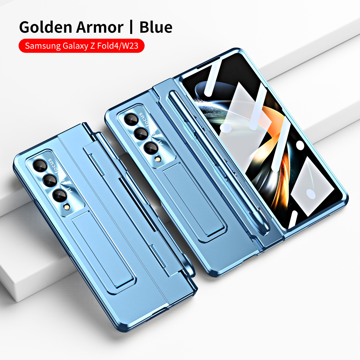 Compatible with Samsung Z Fold8U/7 phone case, 6/5/4 cm pen slot, pen holder, hinge, full-coverage shockproof case.