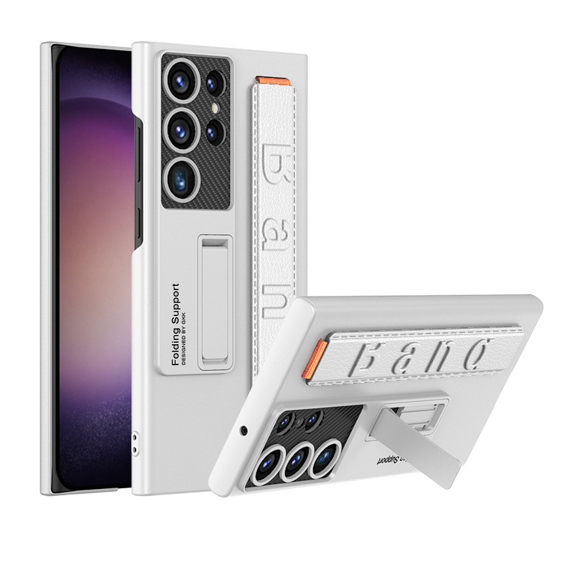 Compatible with Samsung S26/25 Ultra phone case, elastic wrist strap, S23/24U ultra-thin stand, drop-proof protective case
