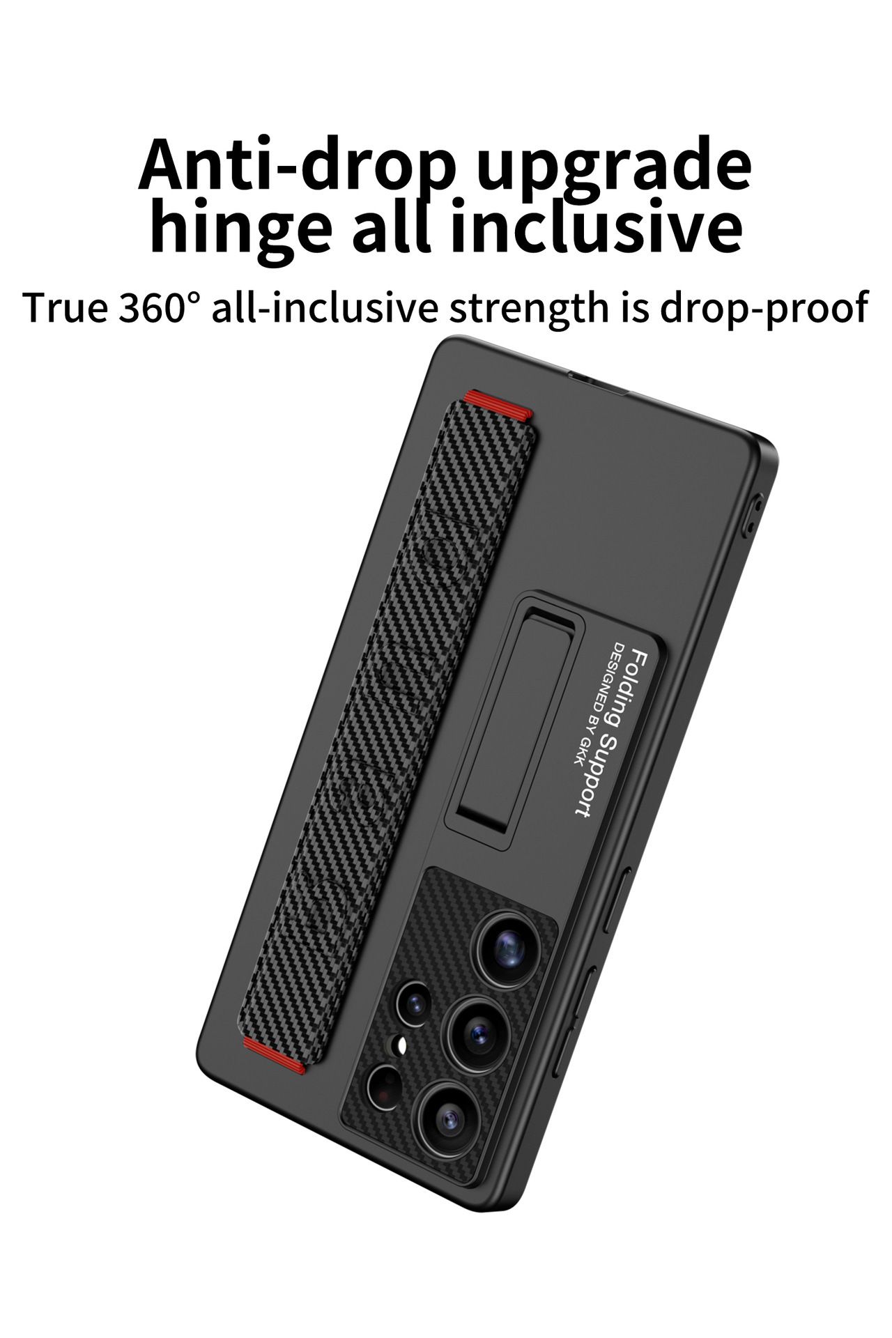 Compatible with Samsung S26/25 Ultra phone case, elastic wrist strap, S23/24U ultra-thin stand, drop-proof protective case