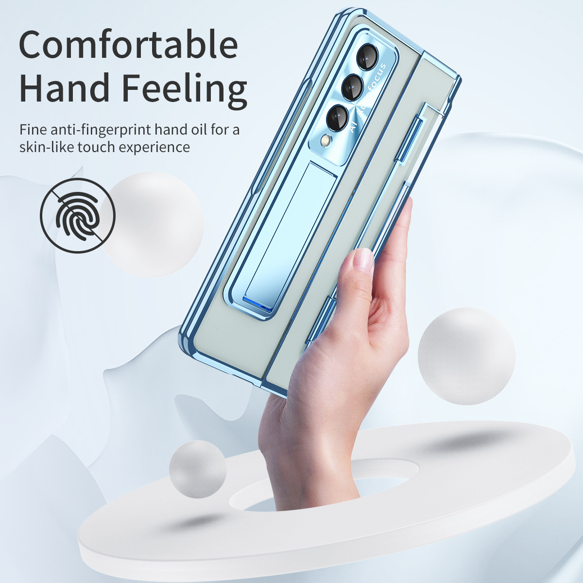 Compatible with Samsung Z Fold8/7/6 phone cases, 5/4/3-inch pen slot, electroplated hinge, full-coverage protective case.