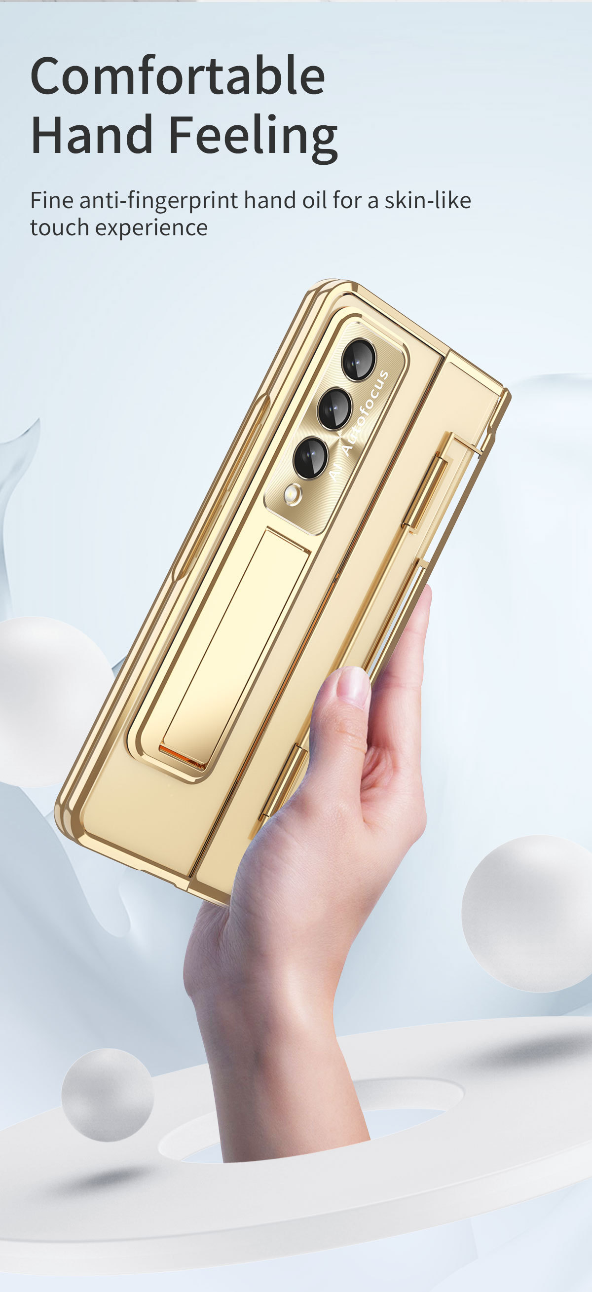 Compatible with Samsung Z Fold8/7/6 phone cases, 5/4/3-inch pen slot, electroplated hinge, full-coverage protective case.