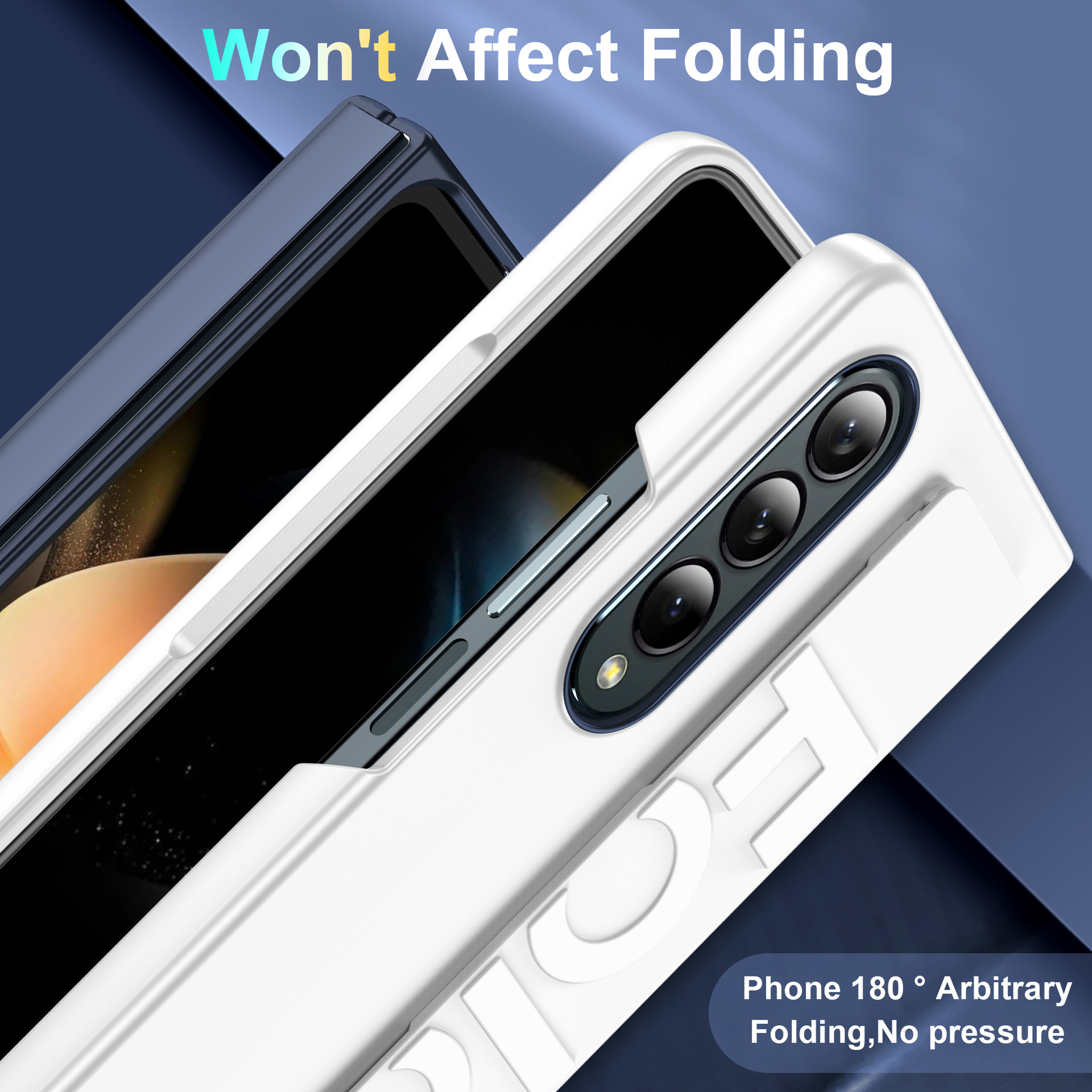 Compatible with Samsung Z Fold8 Ultra phone case, 7/6/5 elastic wrist strap, 4/3 folding screen drop protection case