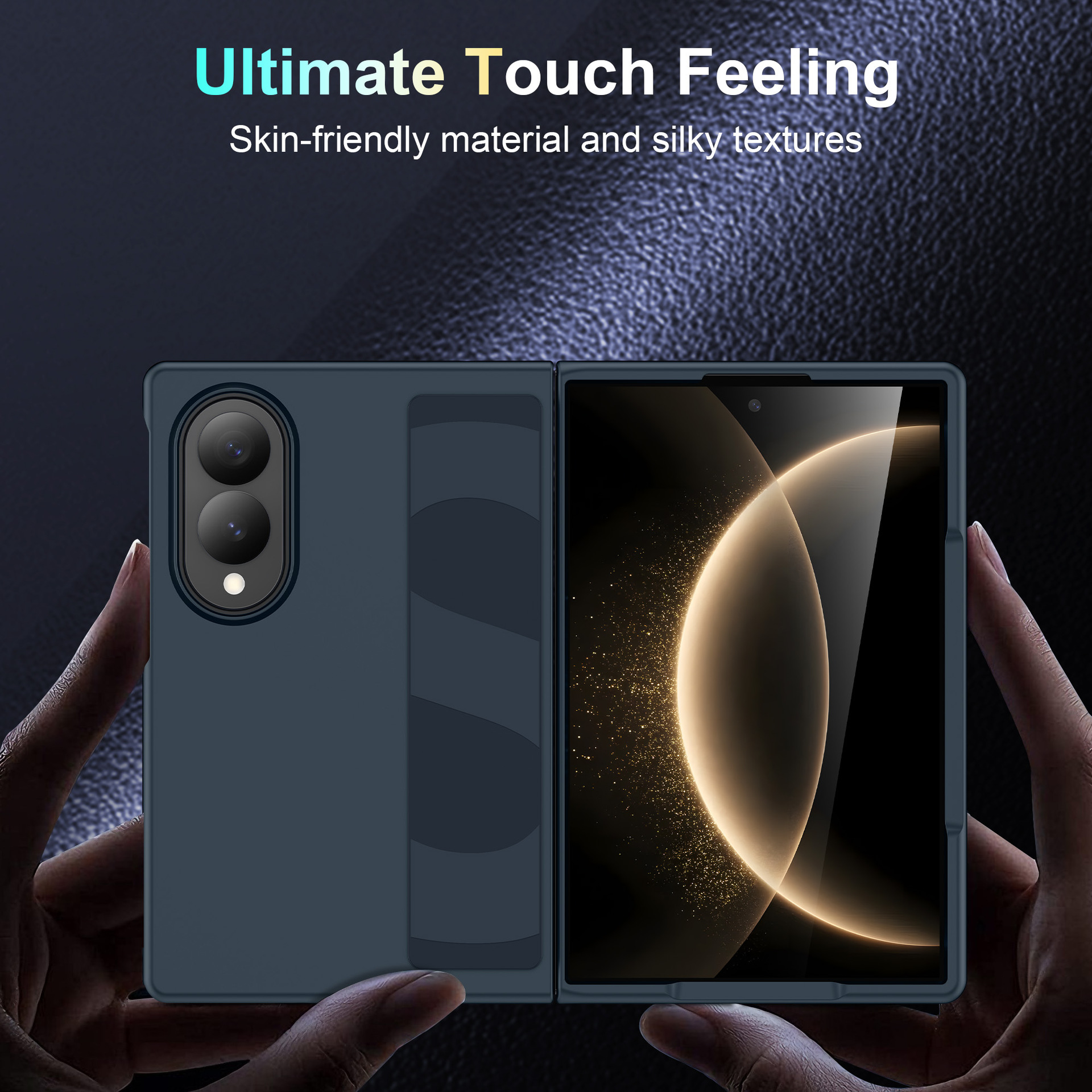Compatible with Samsung Z Fold8 Ultra phone case, 7/6/5 elastic wrist strap, 4/3 folding screen drop protection case