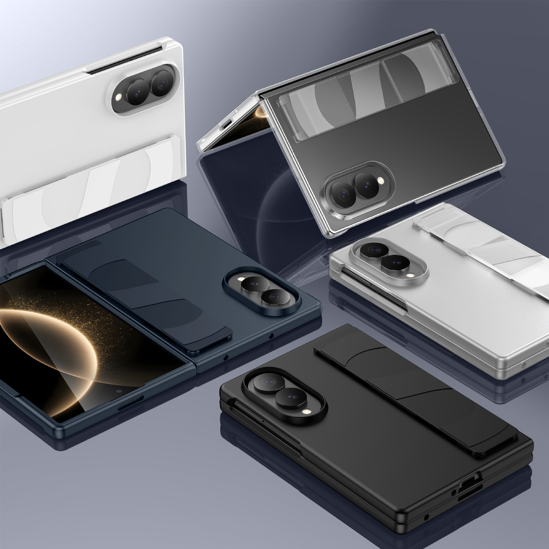 Compatible with Samsung Z Fold8 Ultra phone case, 7/6/5 elastic wrist strap, 4/3 folding screen drop protection case
