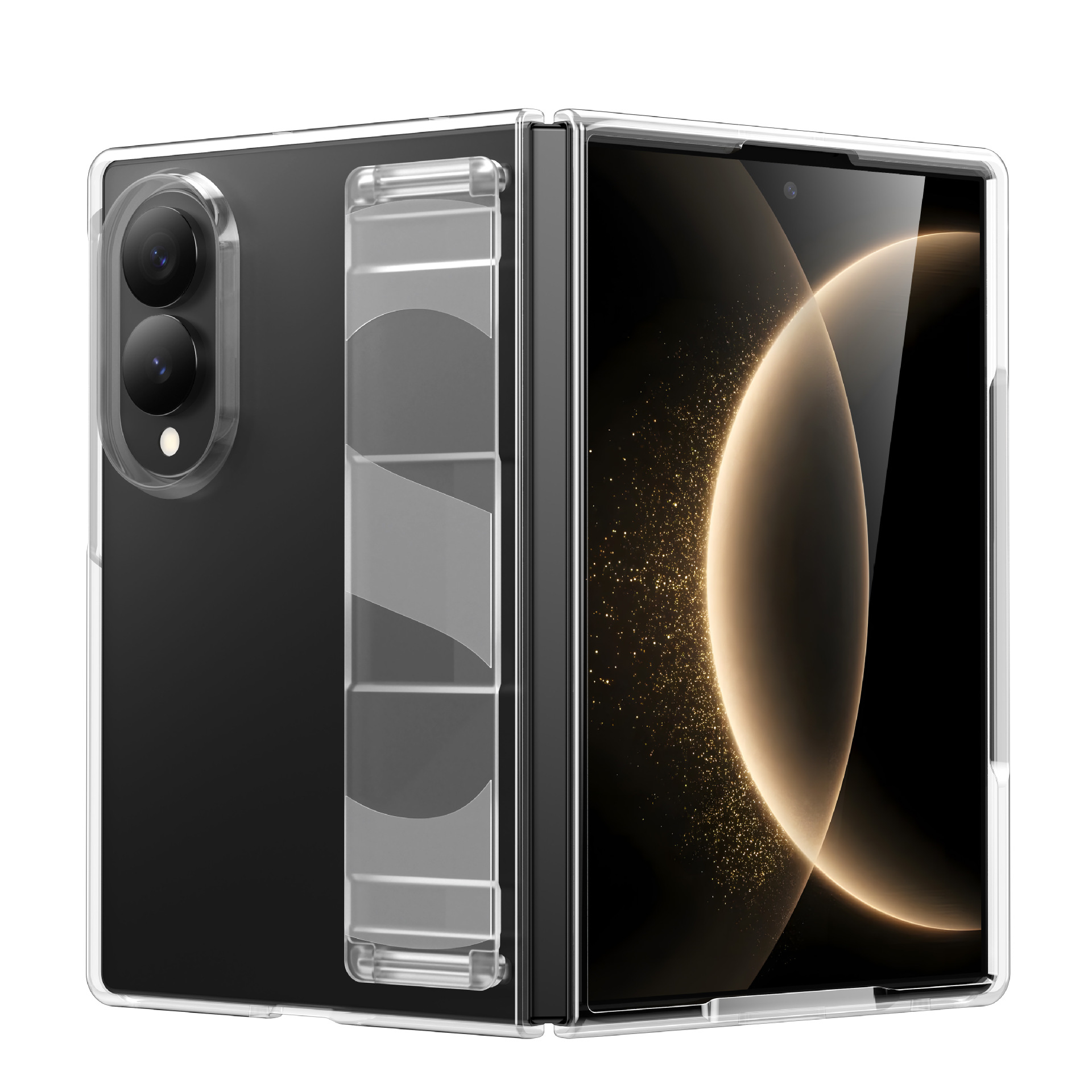 Compatible with Samsung Z Fold8 Ultra phone case, 7/6/5 elastic wrist strap, 4/3 folding screen drop protection case