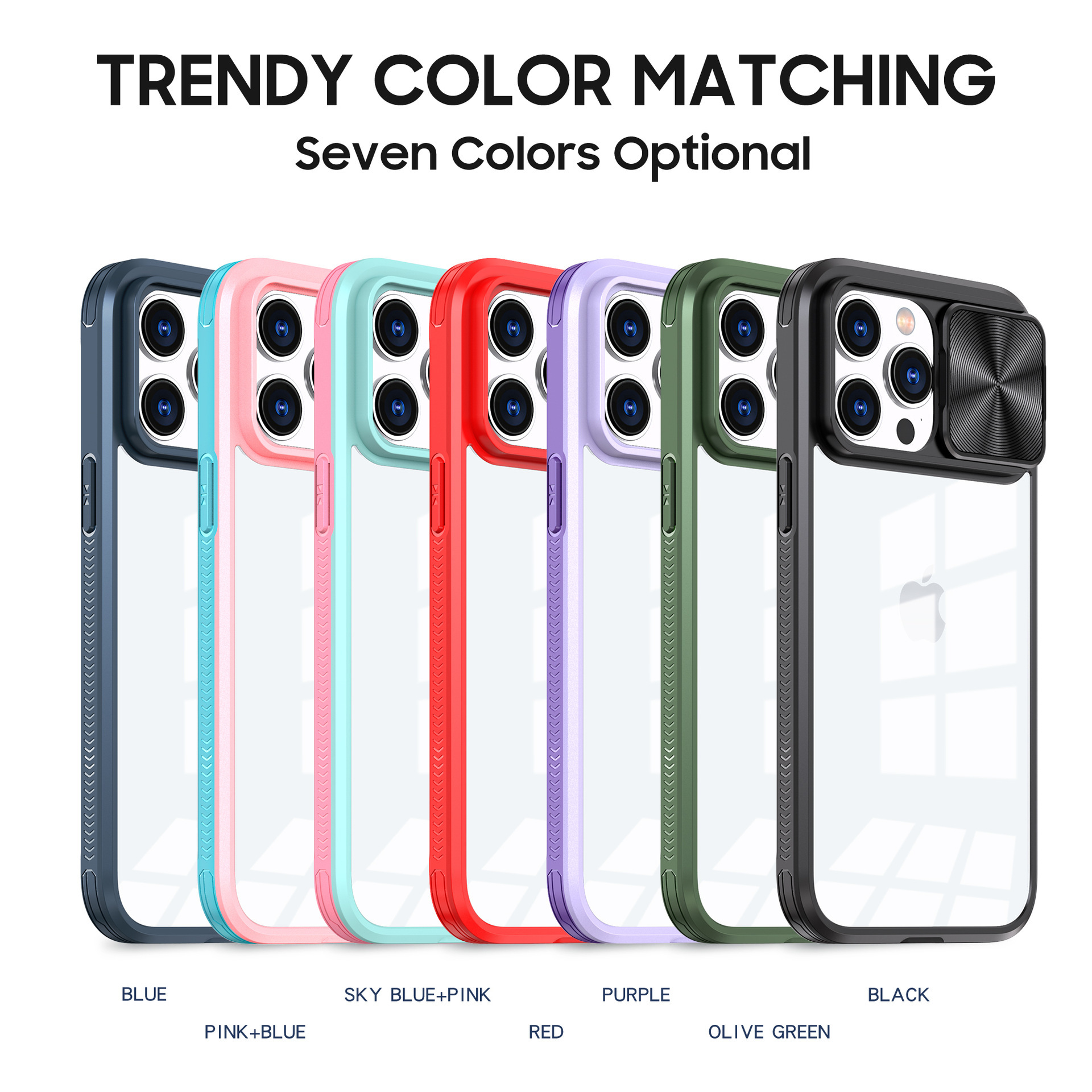 Compatible with Apple 16 Pro Max phone case 15P Superb Armor 14/13 Pro sliding lens MAX protective case