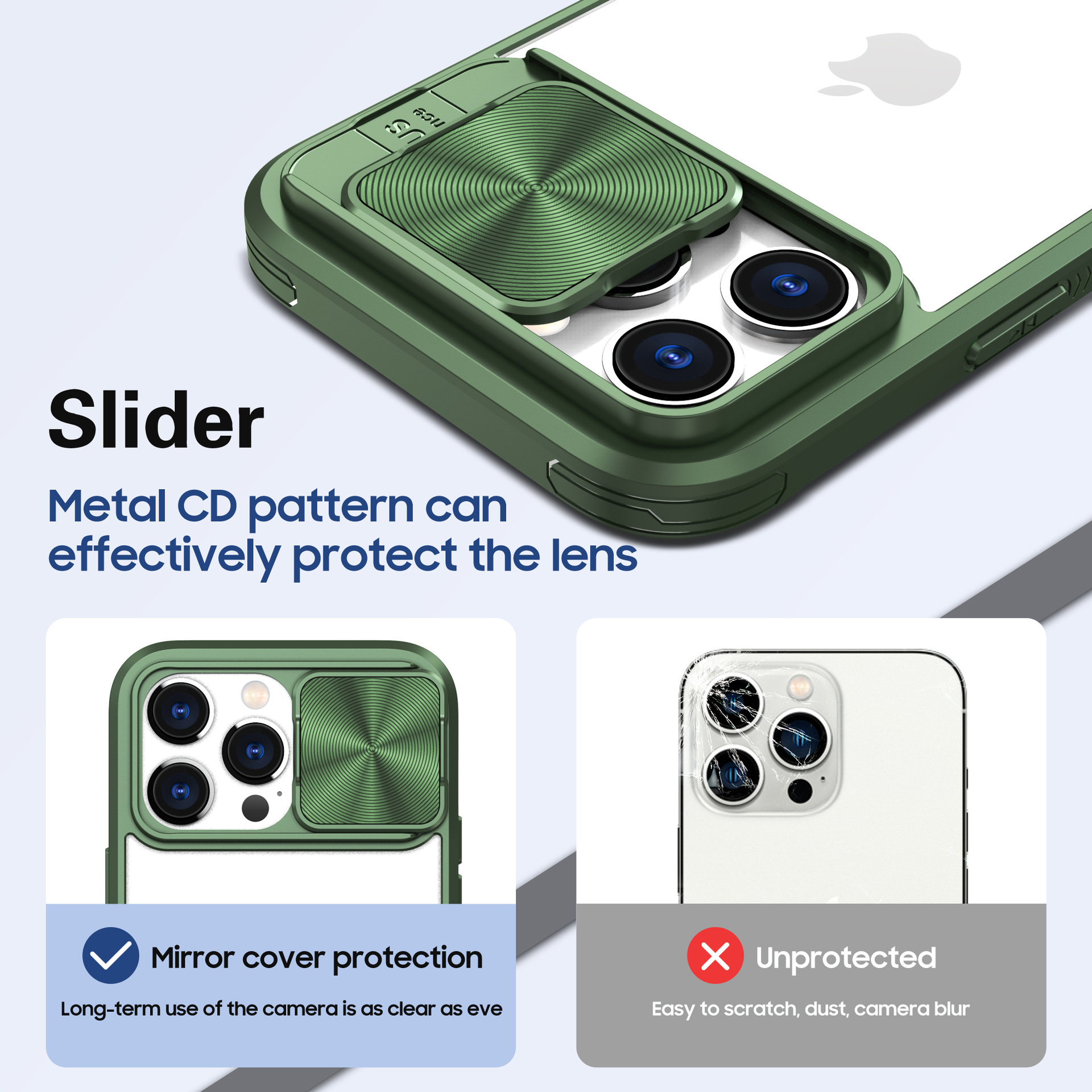 Compatible with Apple 16 Pro Max phone case 15P Superb Armor 14/13 Pro sliding lens MAX protective case